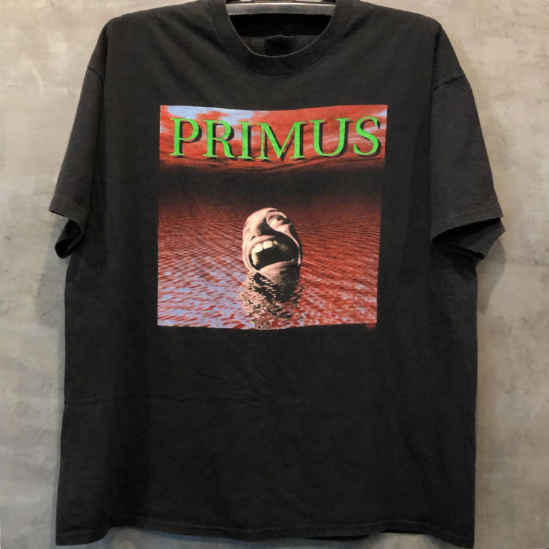 Primus Punk Rock Band Fun and Creative Trendy Brand Printed Short-Sleeved American Vintage T-Shirt Trendy