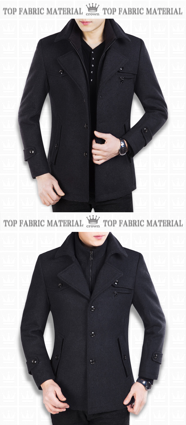 Blouson homme OSLO manches longues en Laine - Ref 3116572 Image 30