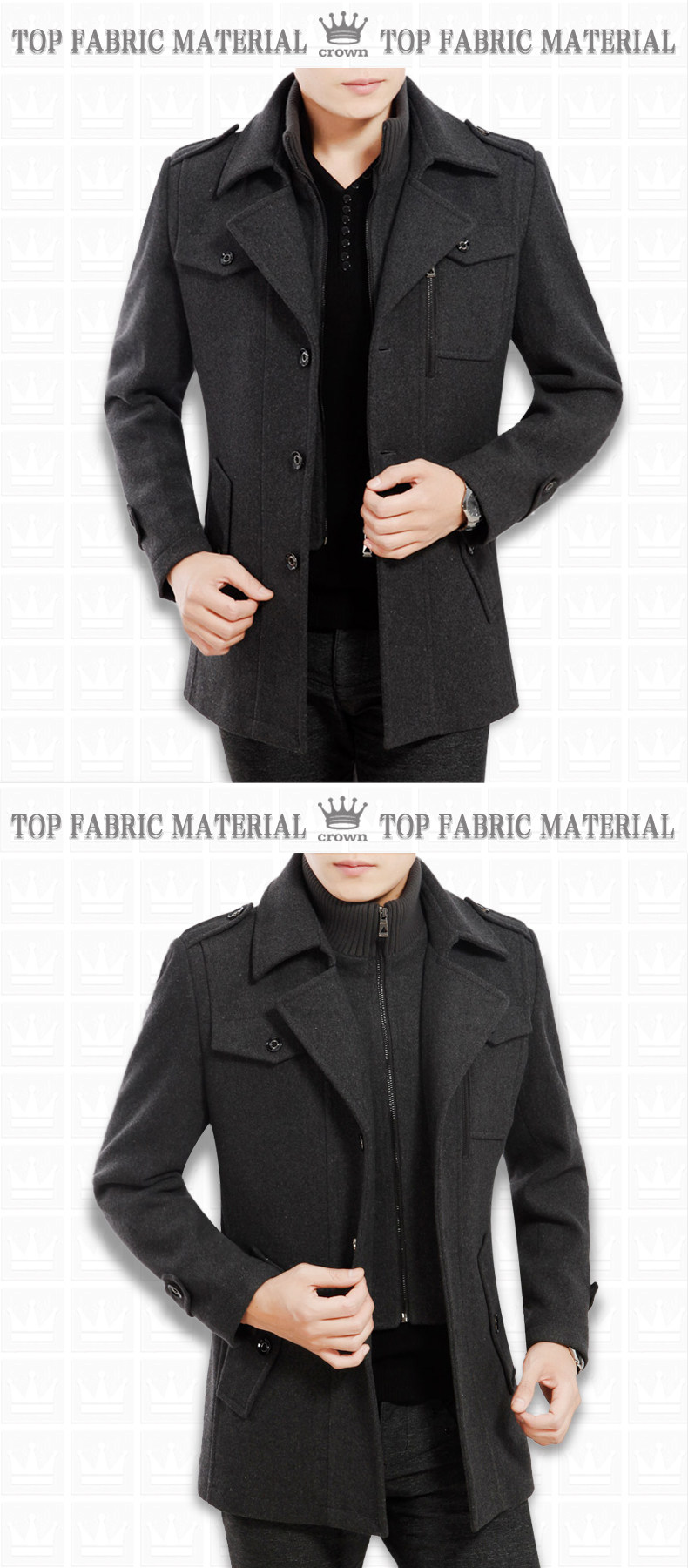 Blouson homme OSLO manches longues en Laine - Ref 3116572 Image 32