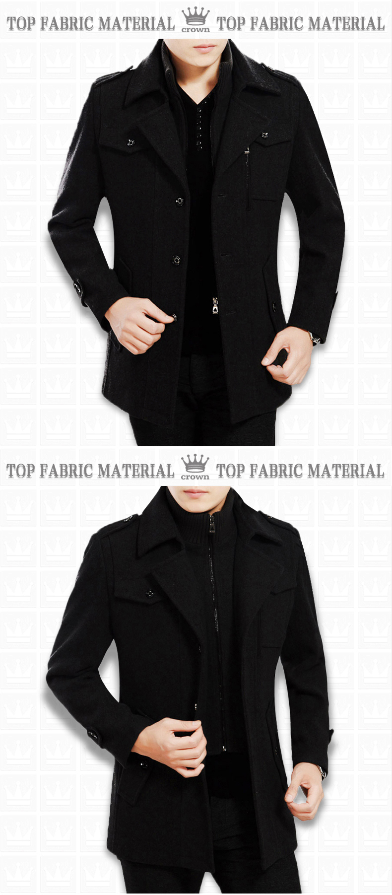 Blouson homme OSLO manches longues en Laine - Ref 3116572 Image 33