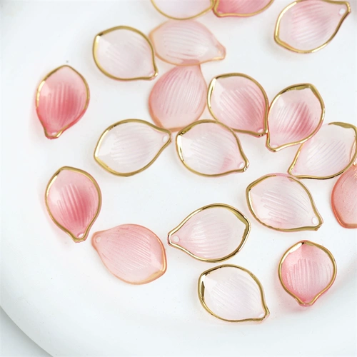 20 штук позолоченных лепестков лотоса из акриловой смолы 16*23 мм, окрашенных в золото, сделай сам, заколка для волос в старинном стиле, ступенчатый материал