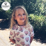 Бич и бандитские детские детские малышки в соединении купальника солнцезащитная одежда UPF50+ Сердце в форме.