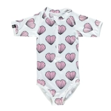 Бич и бандитские детские детские малышки в соединении купальника солнцезащитная одежда UPF50+ Сердце в форме.