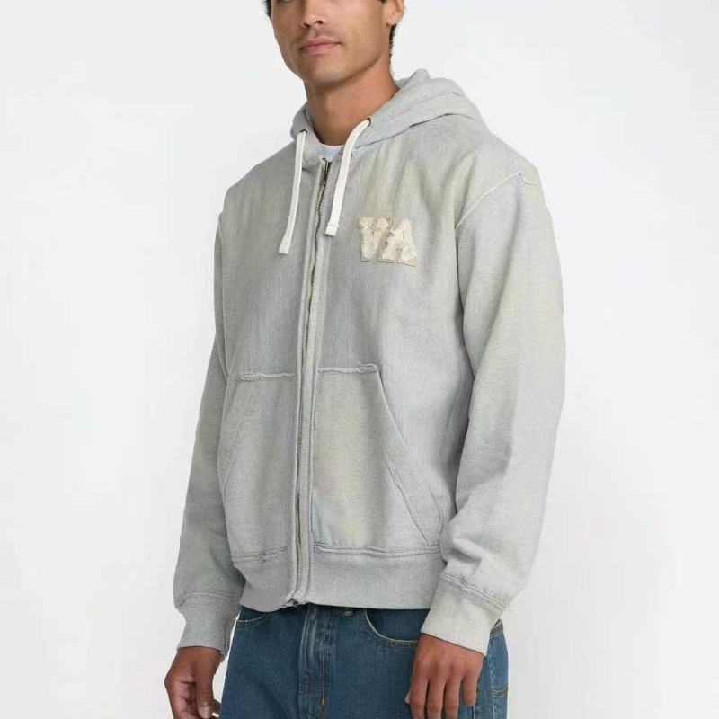 Available in Large Sizes, Original Rvca American-Style Skate Street Sports Terry High-Weight Loose-Fit Hooded Sweatshirt Cardigan Available in Large Sizes, Original Rvca American-Style Skate Street Sports Terry High-Weight Loose-Fit Hooded Sweatshirt Cardigan