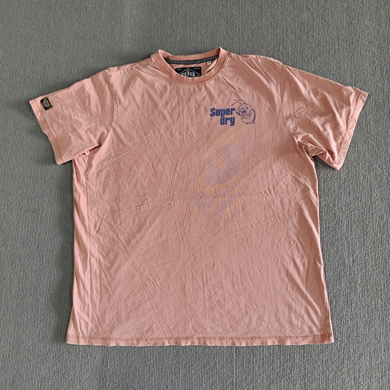 Purely Original Stock, Drying House Brand, Simple Sports Casual Style, Lightweight Washed Cotton, Pure Cotton Round Neck Short-Sleeve T-Shirt, Runs Large