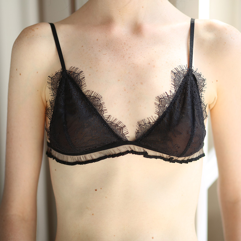 FREELASS Foley Cô gái Lãng mạn Paris Pháp Steelless nhẫn Lingy một vú nhỏ nhẹ Sexy Bralette.