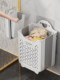 Dirty clothes basket household laundry basket wall-mounted foldable bathroom dirty clothes storage basket bucket bath bathroom artifact