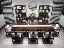 Ebony Wood large board tea table and chair combination style optional