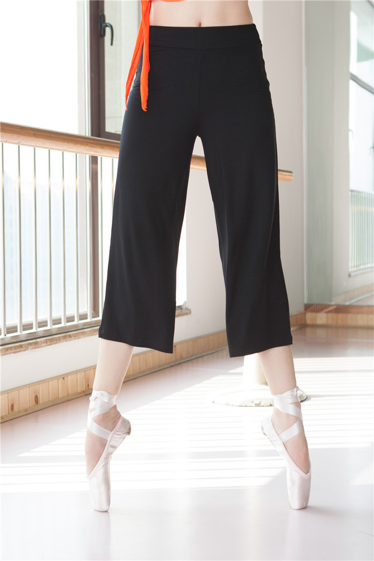 Straight Drum Dance Pants Woman Long Pants Broadleg Loose Seven-minute Pants Modale Pure Cotton Practice Dance Pants Summer Broadlegged Pants