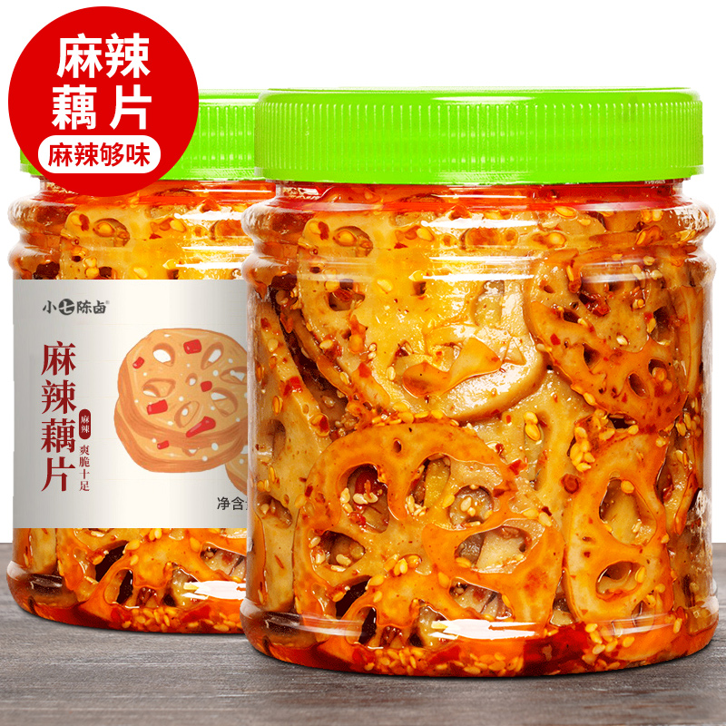 Spicy Lotus Root Sheet Small Seven Chen Halogen Crisp Aromas of Spicy Lotus Root Vegetarian Food Snack Foods Sichuan Brine Flavor Chongqing Teaters