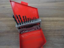 Stock export Old set twist drill 13 pieces combination straight handle twist drill bit iron box high speed steel drill