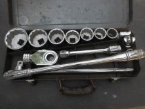 Stock old oversize socket wrench set 1 inch 14 piece set of heavy combination tool 30 ~ 75mm sleeve head