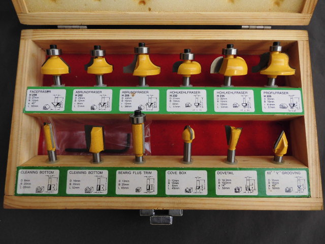 Set woodworking milling cutter combined with flower knife 5 pieces 12 pieces 18 pieces of 24 pieces of edge cutter engraving machine knife