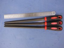 Xin Da Filing Knife Triangle Filing 10 Inch Middle Teeth Triangular Filing Knife rubber and plastic handle Triangle filing of metal Hug tool