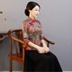 Vintage Trung Quốc Gió Tang Suit 2019 Xuân Thu Bảy tay áo Sleeve Kiểu dáng đẹp Đổi mới ngắn Cheongsam Lên trên