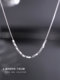 999 Pure Silver Square Necklace Women's 2025 New High-end Light Luxury Niche Clavicle Chain Atmosphere Accessories