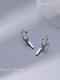 999 Pure Silver Exquisite Square Bar Earrings 2025 New Hot Style High-end Light Luxurious Earrings Earrings Earrings Temperament Earrings for Women