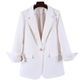 Белый пиджак классического кроя для отдыха, цветная весенняя черная куртка, в корейском стиле, популярно в интернете