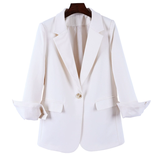 Белый пиджак классического кроя для отдыха, цветная весенняя черная куртка, в корейском стиле, популярно в интернете