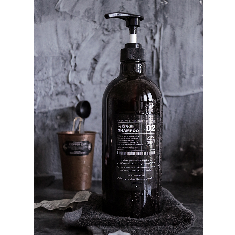 Nordic original Chinese waterproof label large-capacity plastic replacement bottle soft-packed model room with empty bottle