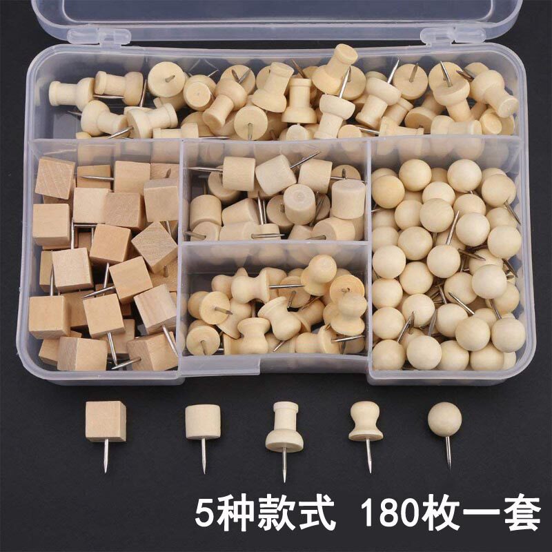 180 creative cute wooden pushpin kindergarten art nail press nails nailed cork felt photo wall ins