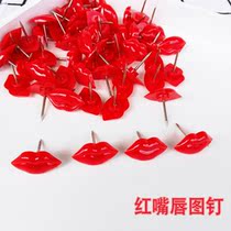 20 lip print nails Ins Little Qing New red lips by nail Cork Nail head Cute Cartoon Nail Drawing