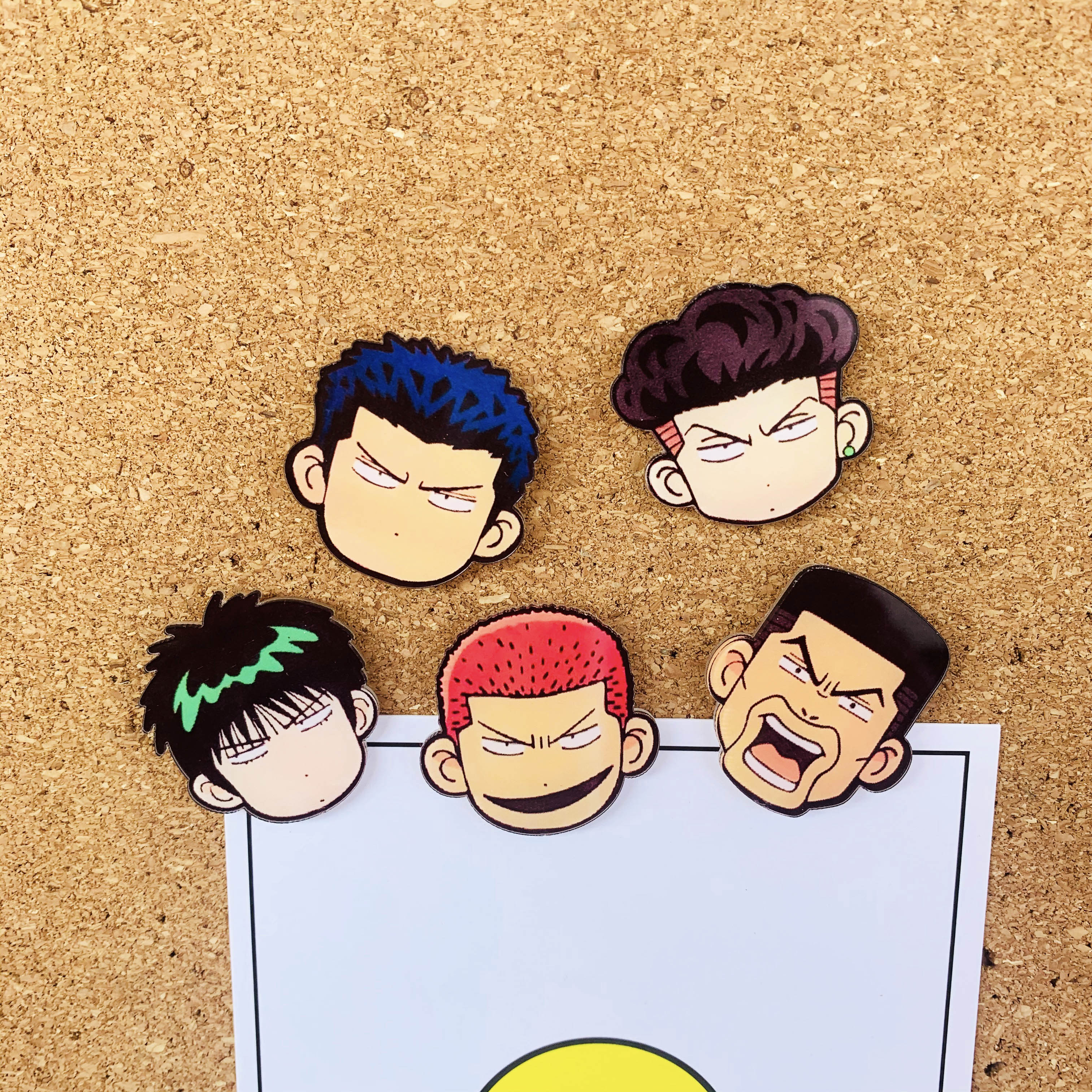 5 Dunk Creative Figure Nails Big Tack Cork Photos Wall Press Stud Decoration Felt Door Message Cartoon Nails