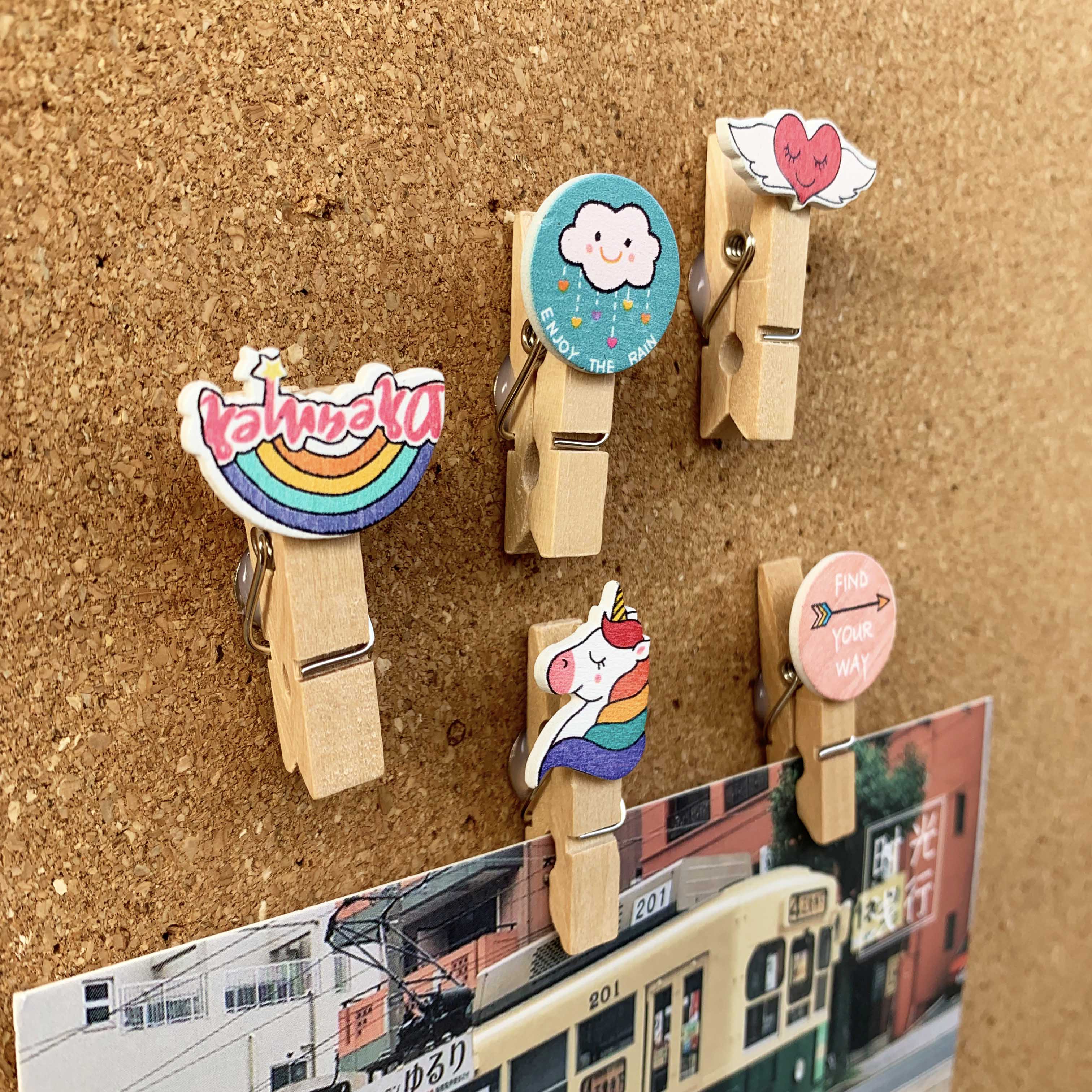 5 rainbow unicorn pushpin clips small red book ins does not hurt photos message felt cork board push nails