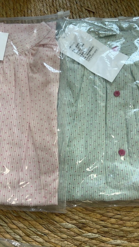 Japanese-Style Cute Polka Dot Striped Robe Made of Cotton