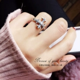 Кольцо, ретро креативный декор, серебро 925 пробы, на указательный палец, простой и элегантный дизайн, японские и корейские, популярно в интернете