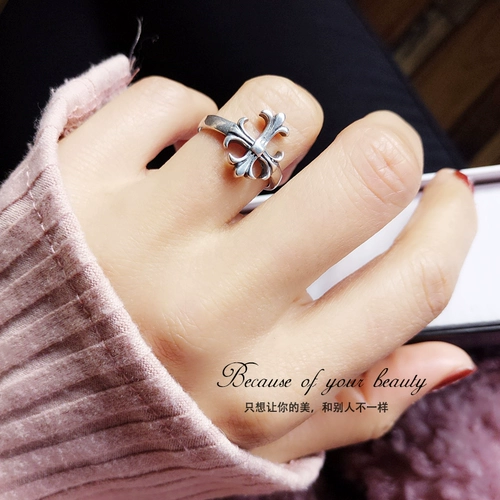 Кольцо, ретро креативный декор, серебро 925 пробы, на указательный палец, простой и элегантный дизайн, японские и корейские, популярно в интернете