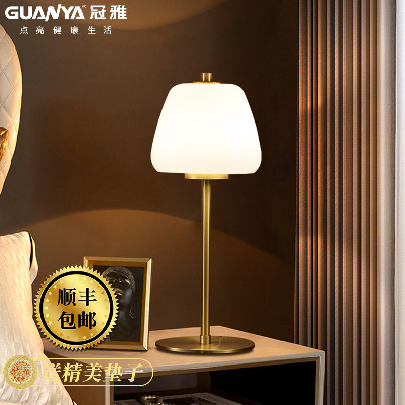 Full Bronze tables light American bedrooms headboard Bedrooms Light Extravagant Living Room Decoration Creative Cozy Wedding bedroom Book room table lamp