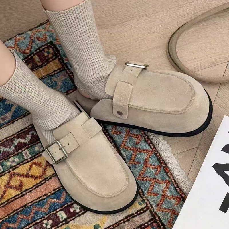 2026 Autumn New Birkenstock-Style Slippers Casual Suede Slip-On Closed-Toe Slippers Non-Slip Fashion Style 2026 Autumn New Birkenstock-Style Slippers Casual Suede Slip-On Closed-Toe Slippers Non-Slip Fashion Style
