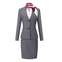 Hotel waiter work uniform high-end gray professional suit skirt suit jacket formal commuting OL