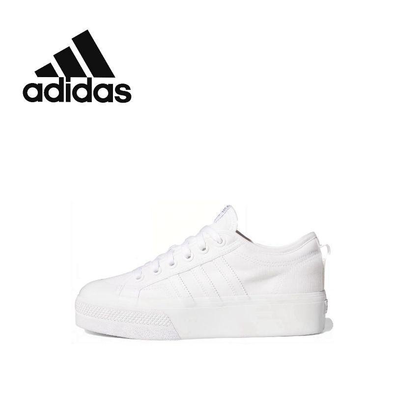 Adidas Originals Nizza Classic Retro Casual Comfortable Breathable Canvas Shoes Thick Sole Fv5322