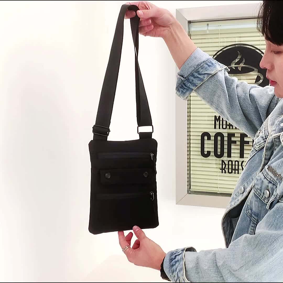 Wholesale Mini Cross Bag Men Canvas Multi Pocket Style