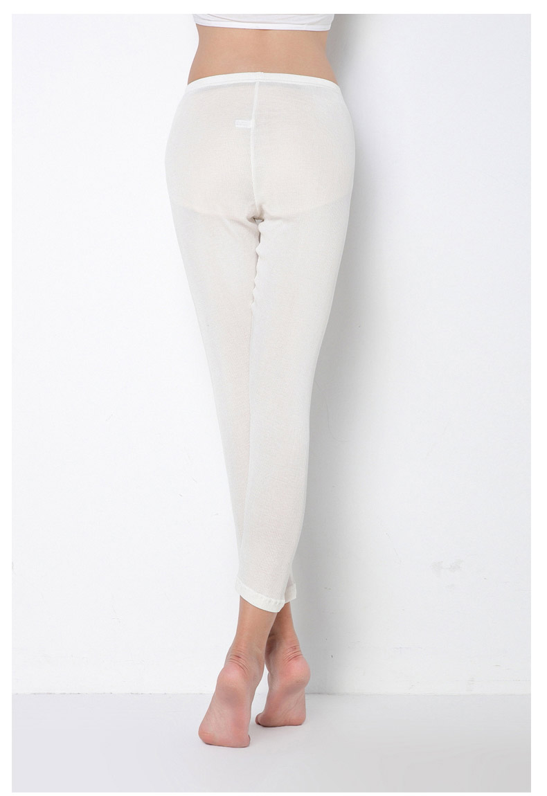 Lụa lụa cotton pha trộn dài tay phụ nữ Dệt kim lụa ấm quần xà cạp quần cotton an toàn quần mặc quần legging hàn quốc