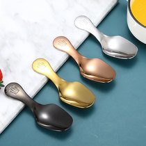 Stainless steel teaspoon 304 points teaspoon thickened tea shovel to take tea spoon short handle dessert spoon ice cream spoon tea table accessories