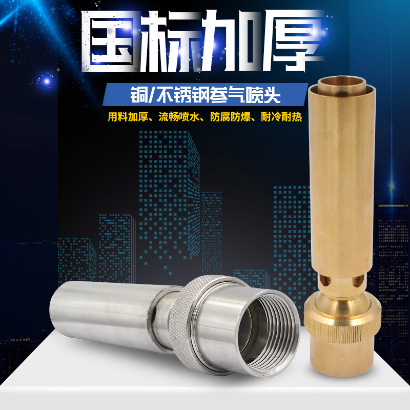 304 stainless steel all copper gas doped jade column fountain nozzle Water landscape nozzle Artificial landscape DN25 40 50