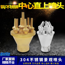 All-copper 304 stainless steel center straight-up nozzle collection straight-up nozzle waterscape garden rockery nozzle