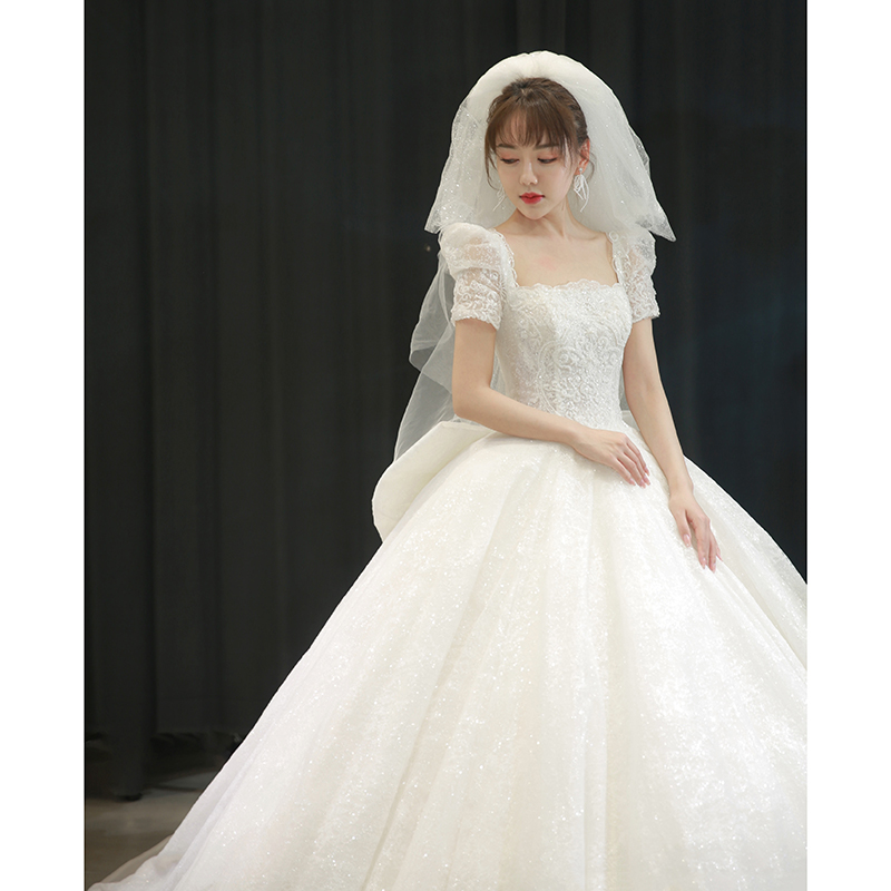 Wedding 2021 new bride's temperament is small, simple and atmospheric, French pregnant woman covering rough arms Luxury trailer Wedding 2021 new bride's temperament is small, simple and atmospheric, French pregnant woman covering rough arms Luxury trailer