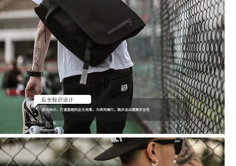 Han Shangyan Li Xian với túi đeo vai nam Túi Messenger bình thường túi chết bay gói khác biệt gói thời trang nam túi - Túi của con người balo da