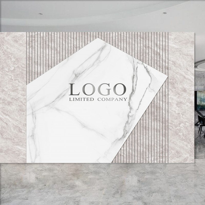 Atmospheric Minimalist Office Background Bamboo Wood Fiber Integrated Wall Panel Custom Logo Wall Foreground Decoration Quick Fit Wall