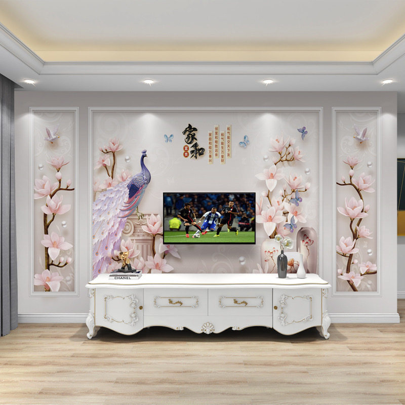 2022 Home and TV Background environmentally-friendly bamboo wood fiber integrated wall panel 3D New Chinese style modern sofa buckle plate quick fit