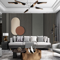 8D modern minimalist light extravagant TV background bamboo wood fiber integrated wall panel bedroom living room sofa quick fit wall panel