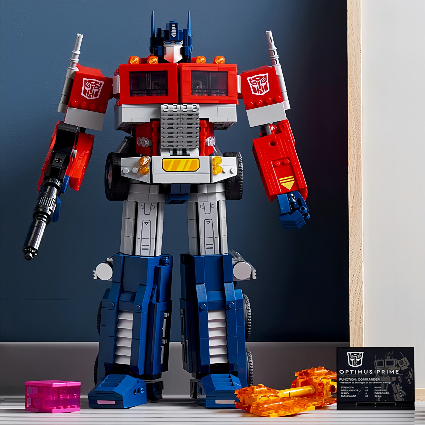 オプティマスプライムのブロック、変形可能なメカ、ロボット、車のモデル組み立て、男の子の誕生日プレゼント、教育パズル、61。