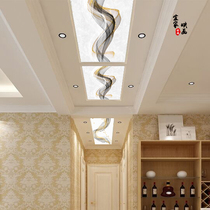 Colorful light luxury 3d art glass ceiling decoration porch ceiling modern simple light transparent plexiglass ceiling