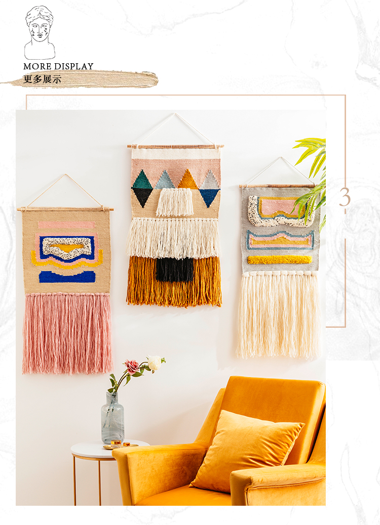 Nhìn swing / LA TASSE Ấn Độ tay dệt thảm trang trí nhập khẩu Bắc Âu trang trí nội thất treo tường sống phòng ngủ phòng - Tapestry thảm thêu trang trí