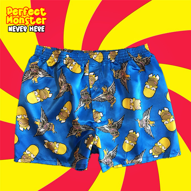 Simpson Superman Cartoon Home Pants, Sleep Pants, Shorts, Loose Underwear, Large Size Boxer Briefs, Home Casual Wear
