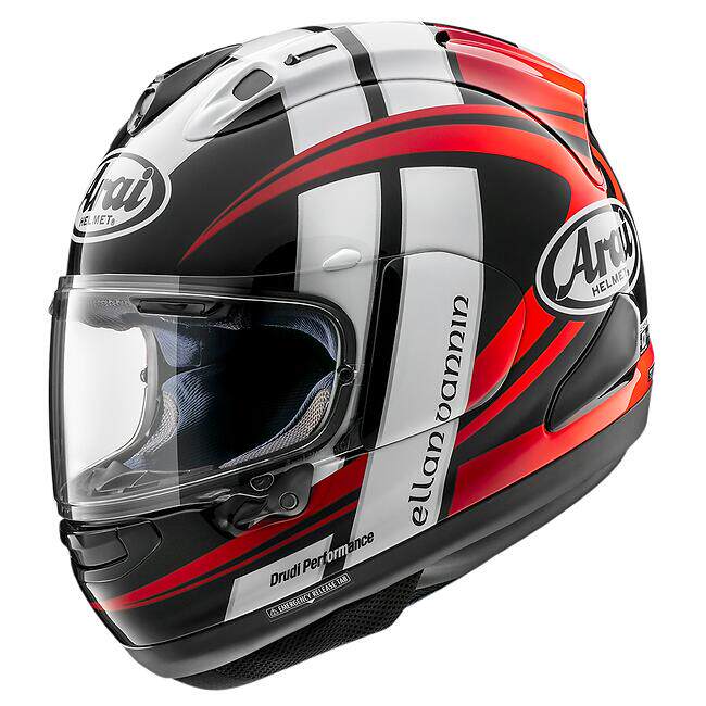 ARAI RX-7X Motorcycle Helmet Ducati Duhamman Island TT Gold Blue Belt Knife Guard Haydn Big Eye Circuit